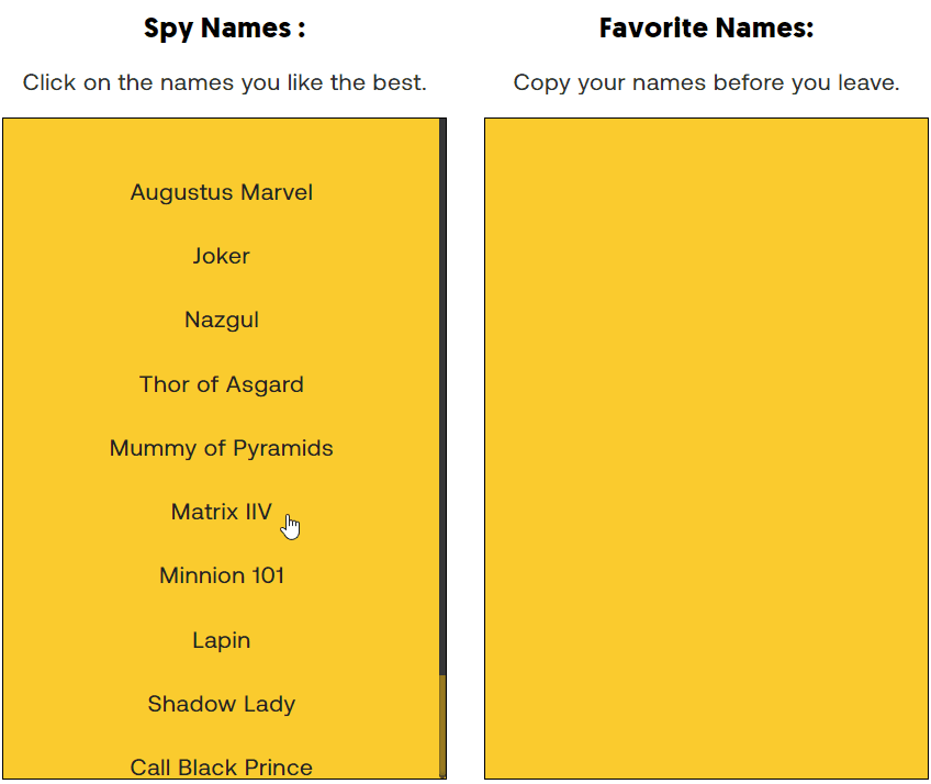 Best Spy Name Generator 1000 Amazing Spy Name Ideas Best Spy Name Generator 1000 Amazing Spy Name Ideas
