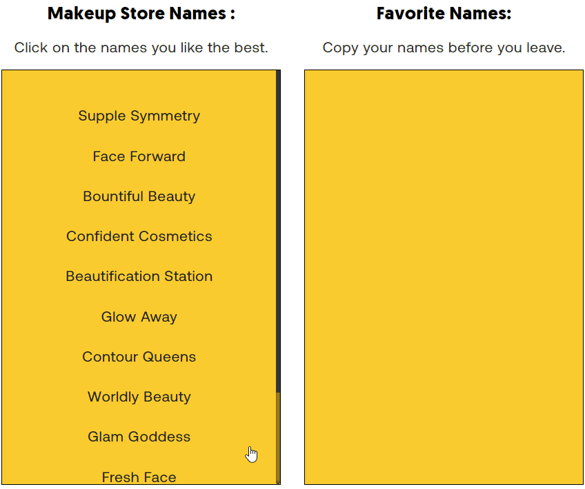 Makeup Name Generator 1000 - Makeup Name Generator Makeup Name Generator 1000 - Makeup Name Generator