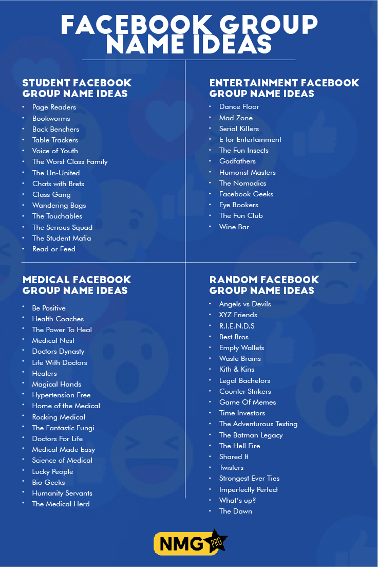 Facebook Group Name Generator 1000 Facebook Group Name Ideas